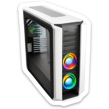 Pc mid-tower case with RGB sticker