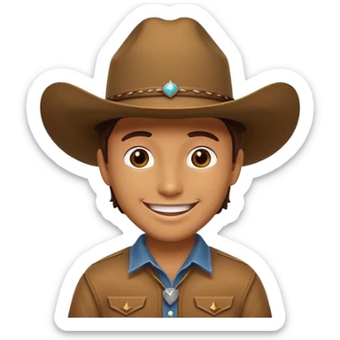 Texas State with an cowboy hat sticker