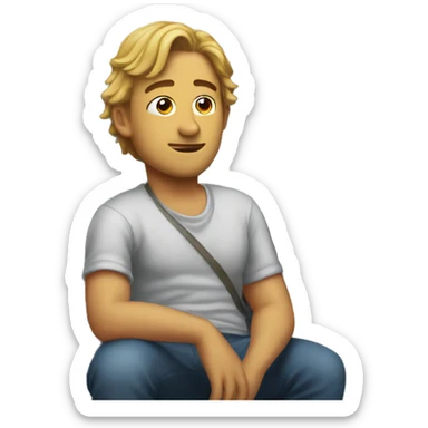 Tommy waiting for patty in his pickup sticker