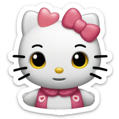 Hello kitty in love sticker