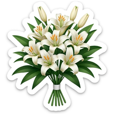 Big white bouquet of Lillie’s  sticker