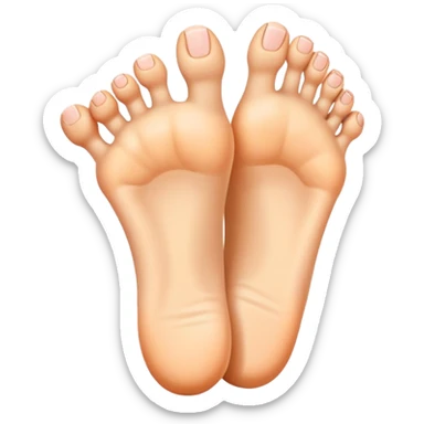 foot with toes widely splayed apart sticker
