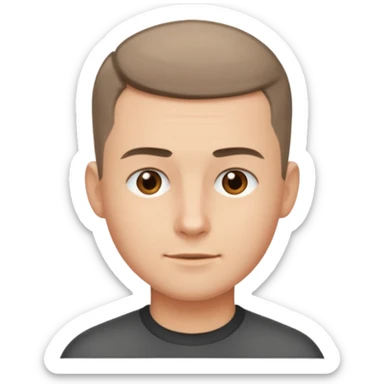 crew cut shorter hair sticker