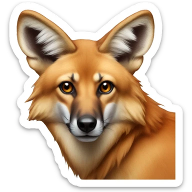 Maned wolf sticker