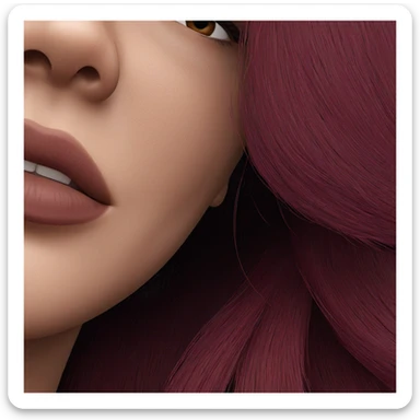 realistic portrait of a girl sticker