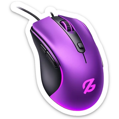 neon Purple gaming mouse sticker