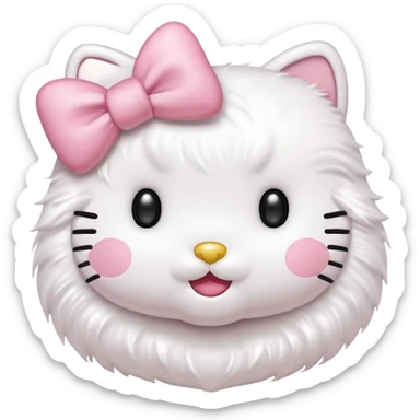 Hello kitty qui fait un bisous sticker