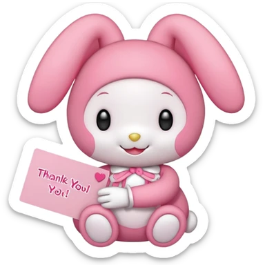 my melody thank you sticker