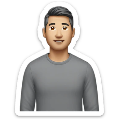asian man with airpods sticker