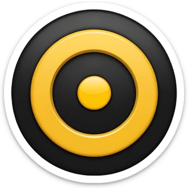 Le rond il est jaune foncé sans aucune forme de visage et mettez ensuite une étoile noire au milieu  sticker