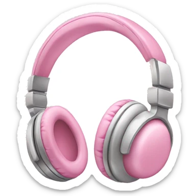 light pink headphones sticker