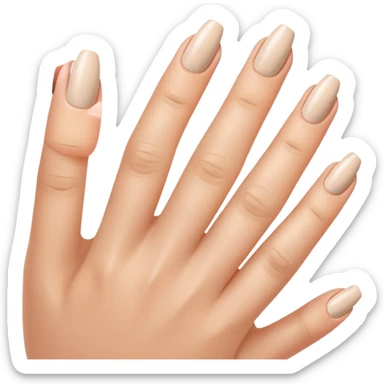 Close up of realistic fingernails sticker