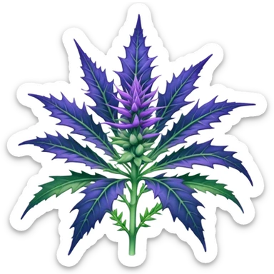 indigo weed sticker
