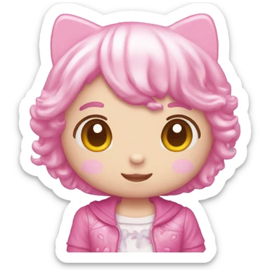 Hello Kitty  con cara enamorada sticker