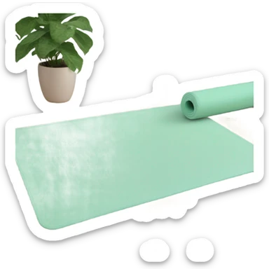 Gym mat for yoga mint green color sticker