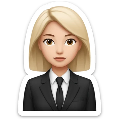 Business Photoshoot woman back and white style sticker