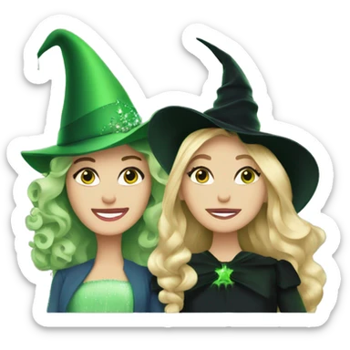 Glinda and elphaba at the movies  sticker