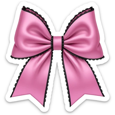 pink gothic bow sticker