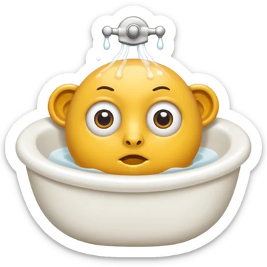Hazme un baño con cabeza de humano sticker