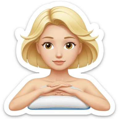 blonde emoji woman getting massage  sticker