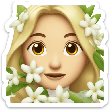 Apple Emoji of Jasmine's flowers  sticker