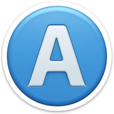 Letter A fun sticker