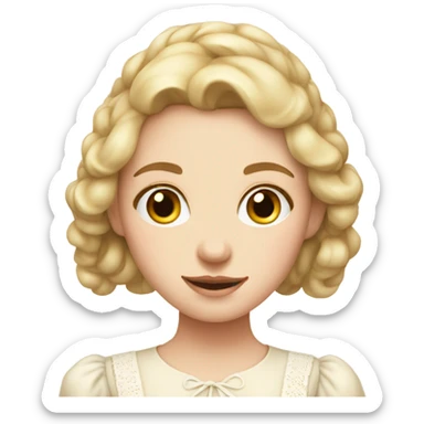 Pale Milkmaid dress girl portrait  sticker