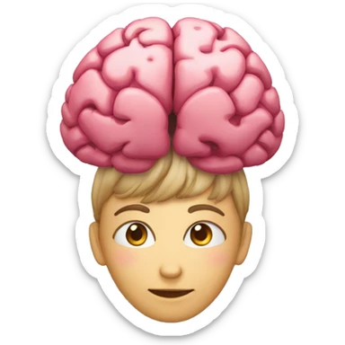 corazón con cerebro y el símbolo de Psicología  sticker