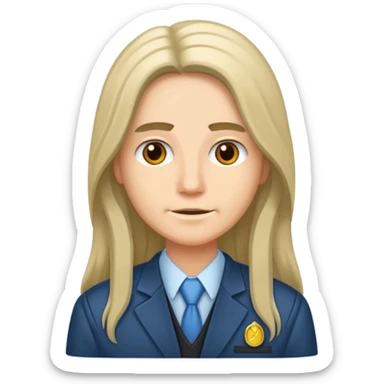 civilian long haired juror with nametag sticker