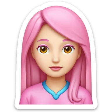 virgo emoji but pink  sticker