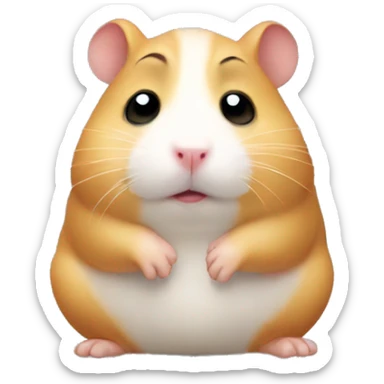 Sad hamster  sticker