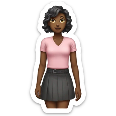 femboy in skirt sticker