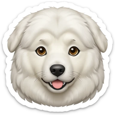 Great Pyrenees with not as thick far sticker