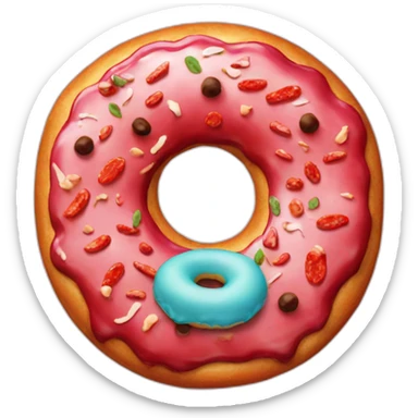 Mr.donut wants a pizza sticker