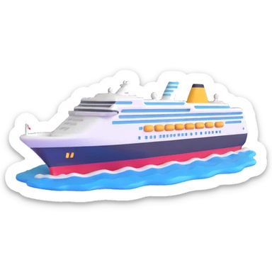 cruise ship on ocean sticker