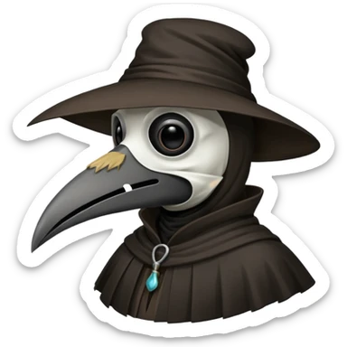 plague doctor beak guy sticker