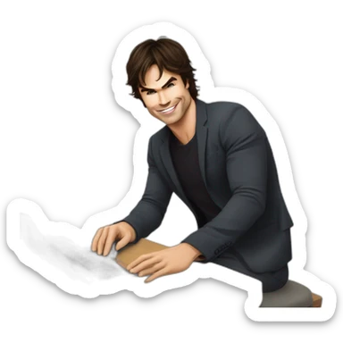 Ian Somerhalder qui boit du sa'g sticker