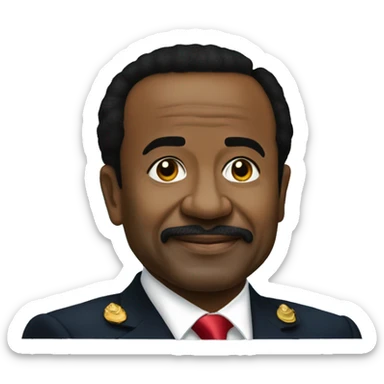 Paul Biya sur le bateau sticker