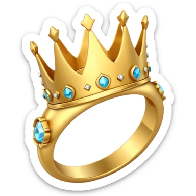 anillo de cumpleañera de 15 años con corona sticker