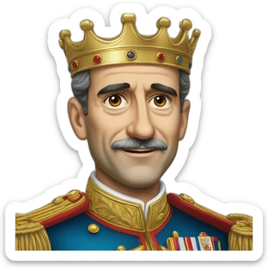 Hyperrealist Felipe vi king of spain sticker
