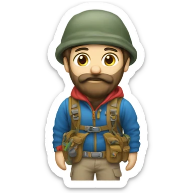 Mountain climber with german tricot sticker