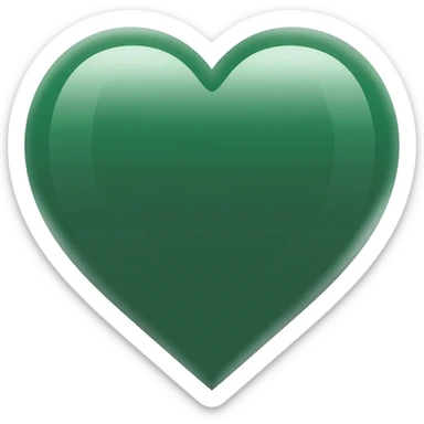 Make a dark green heart sticker