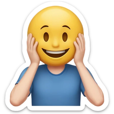 Smiley banging his head against the wall sticker