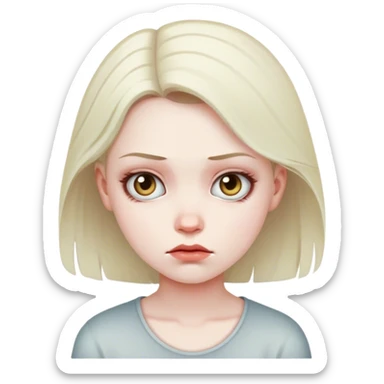 Girl with bad character sticker