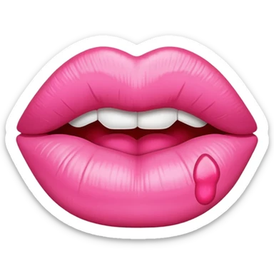 pink lipstick kiss mark sticker