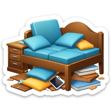 Broken furniture sticker