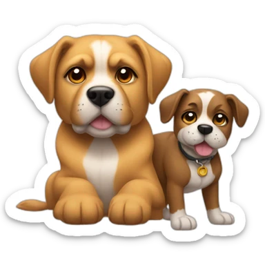 Dog and buff sticker