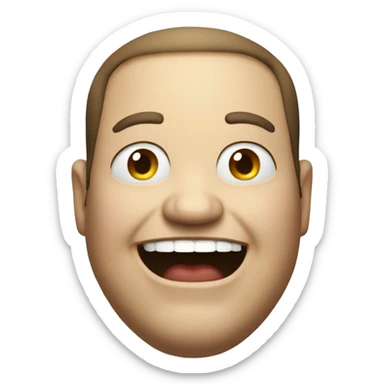 Fat dude smiling creepy  sticker