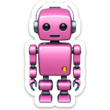 pink robot advanced sticker