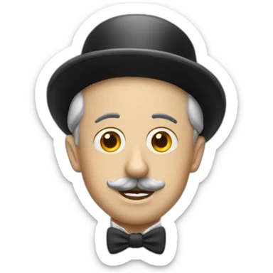 Charlie chaplin without hat sticker